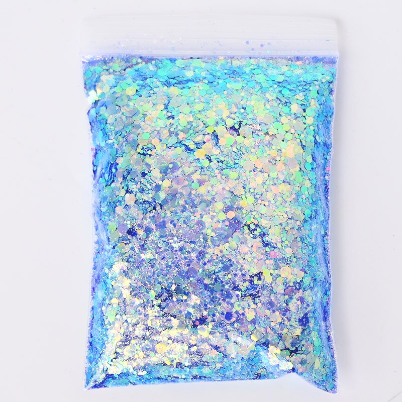 1.76 oz påsar chunky till fin / lös glitter orange / guld glitter mix "pumpa spice", nail art glitter, löst glitter,: Färg 11 50gr