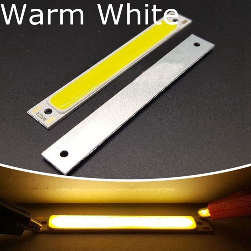 COB Chip luz tira de Panel LED 3W/1W 60x8mm DIY luces de suelo foco LED de fuente de Chip respetuoso del medio ambiente 3V Multicolor: Warm White / 3W