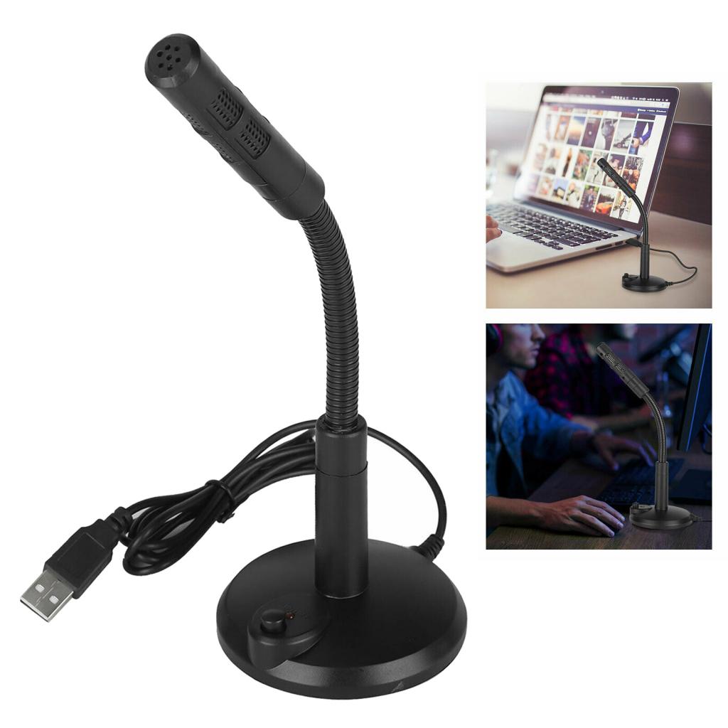 USB Microphone for Computer Conference Microphone with Mute Button for Desktop PC Laptop, Metal Condenser Mic for Video Call