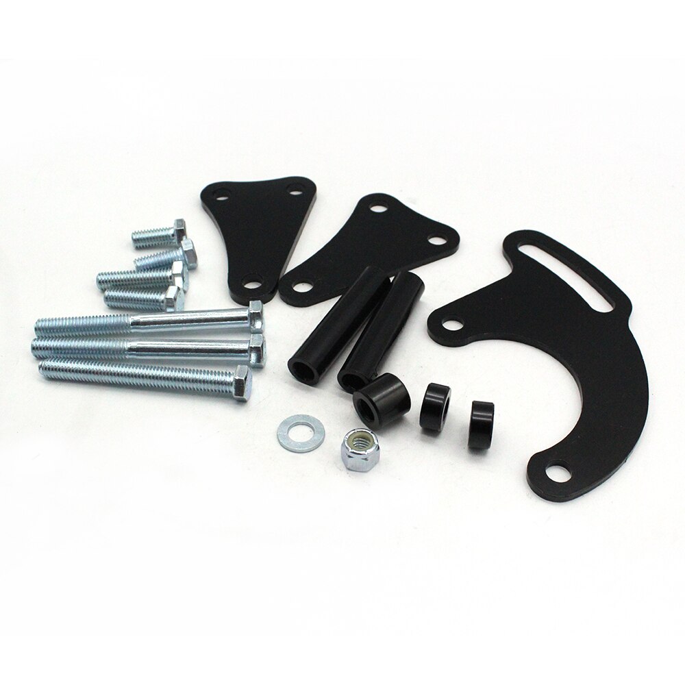 For Chevy Big Block Power Steering Pump Bracket Black Long/WP 396 427 454 502#3833