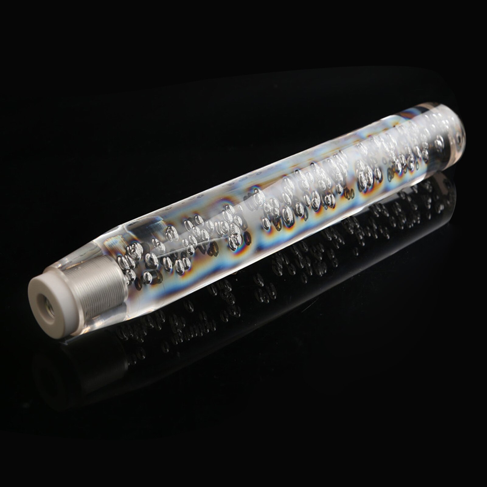 Led lys rgb skift knap stick krystal gennemsigtig boble gear shifter 10cm/15cm/20cm/25cm/30cm multicolor gradient shift knop