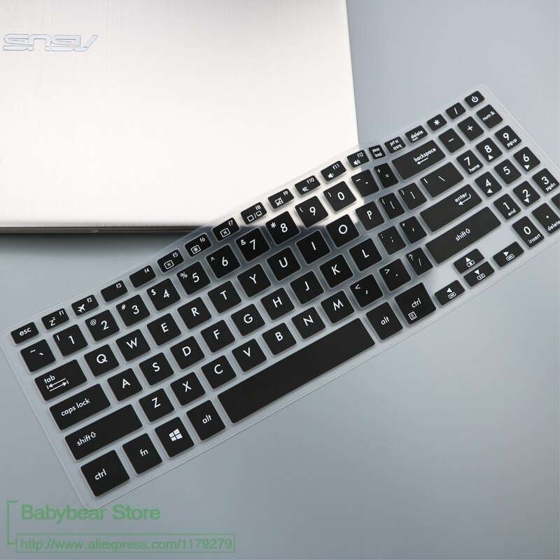 For Asus VivoBook 15 X507 X507MA X507M X507AU x507ua X507U Y5000U YX560UD X560U X560 X560UD Laptop Keyboard Cover Skin Protector: black