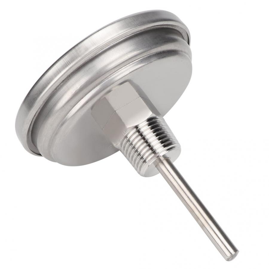 Termómetro de acero inoxidable NPT de 1/2 "para fermentación de cerveza en el hogar, termómetro con esfera de Metal