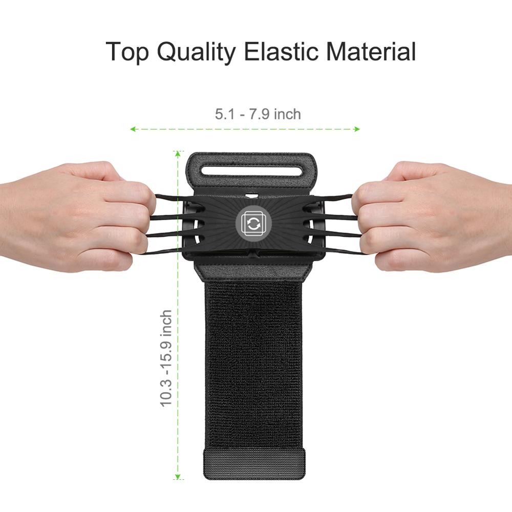 IKinHo Wristband Phone Holder for iPhone/Samsung/Google,180 degree rotation Great for Hiking Biking Walking Running Arm band