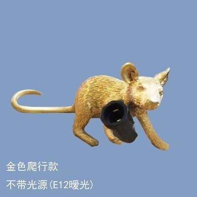 nordisch MODERNE LED TISCH LAMPE HADEMADE HARZ MAUS LAMPE NACHT NACHT LICHT SCHLAFZIMMER Dekor WEIß SCHWARZ Gold E12 STUDIE TISCH LAMPEN: Glod A