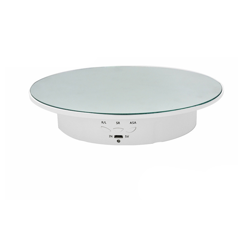 3 Speeds 20Cm Intelligent Electric Rotating Display Stand Turntable Jewelry Holder Battery/USB Power: GRAY