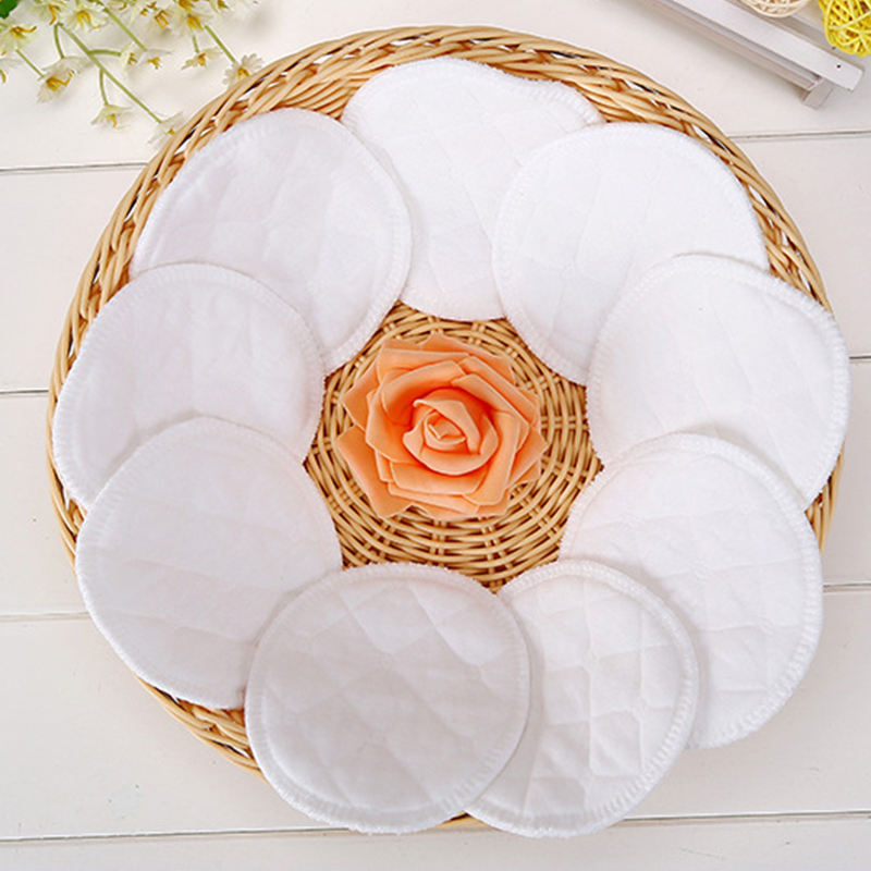 10PCS Baumwolle Brust Fütterung Brust Pad Wasserdicht Waschbar Fütterung Pad Reusable Anti-überlauf Brust Pad Pflege Pads für mama