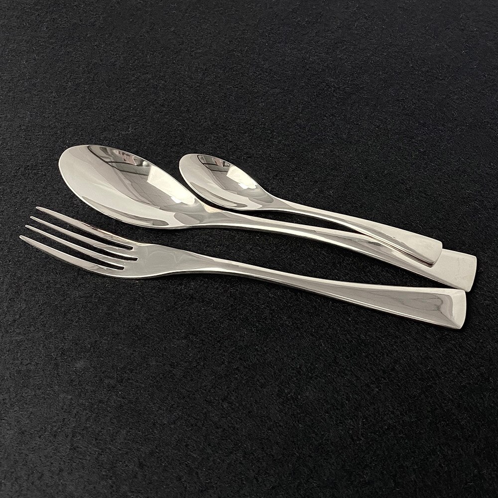 5/20Pcs Silver Dinnerware Set Mirror Cutlery Set Kitchen Silverware Flatware Set Steak Tableware For Party Spoon Fork Knife