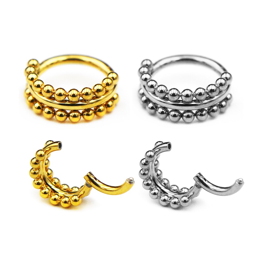 1Pcs Segment Tragus Helix Kraakbeen Earring Nose Ring 316L Chirurgisch Staal Clicker Conch Body Piercing Sieraden Voor Vrouwen