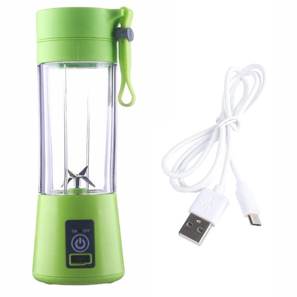 Kannettava kokoinen usb sähköinen hedelmämehupuristin kädessä pidettävä smoothiekone blenderi sekoittava ladattava mini kannettava mehukuppi vettä: Sininen