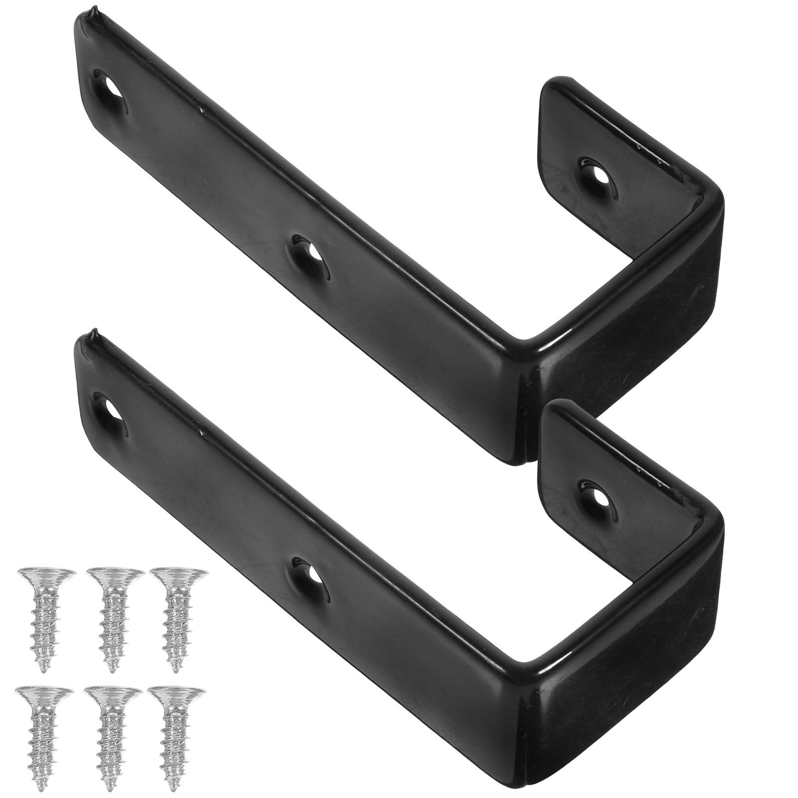 Rubber Coated Hooks Bunk Bed Ladder Holders 25MM Stairs Brackets Iron Reliable Easy Install Screws Provided Practical