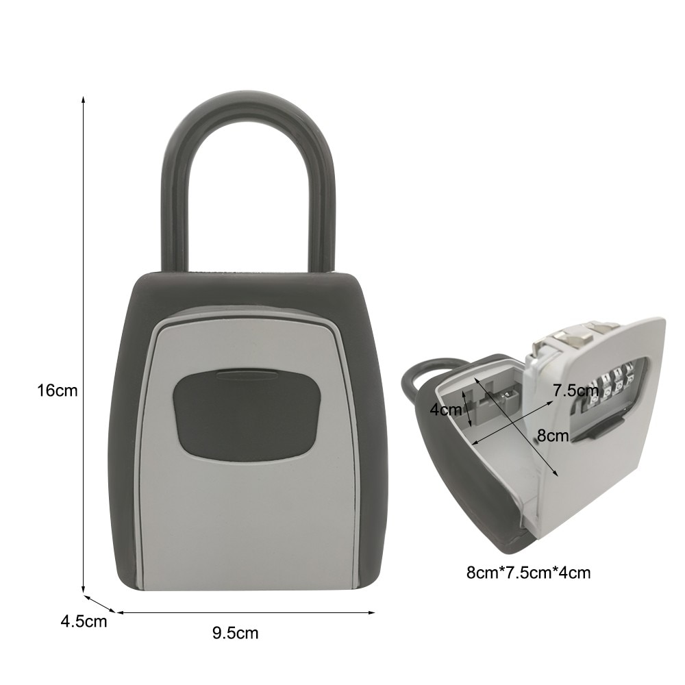 Outdoor Key Safe Deposit Box Key Storage Safe Box With Code Combination Lock Box For keys