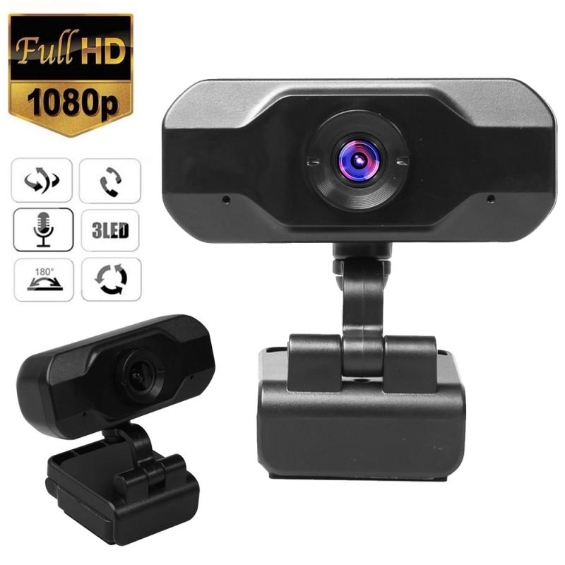 1080P Hd Webcam Mini Computer Pc Webcamera Draaibare Camera Voor Live-uitzending Video Conferentie Werk