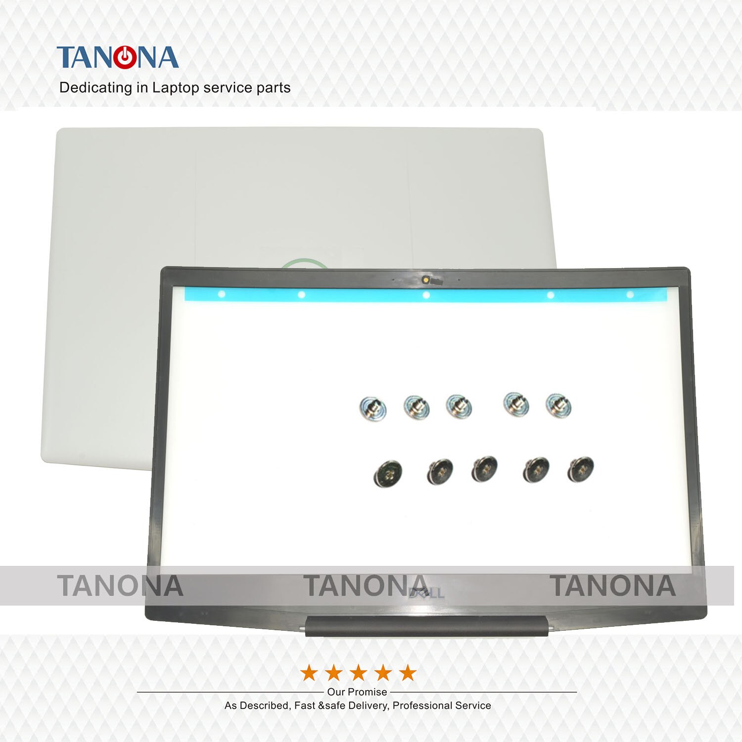 Orig 03 hkfn 07 md 2f 0 p 0 ng 7 0 cr 5 x 8 blanc pour dell inspiron  g3 15 3590 couvercle arrière supérieur et cadre et repose-poignets clavier et bas et charnières et vis: Vis abdominales