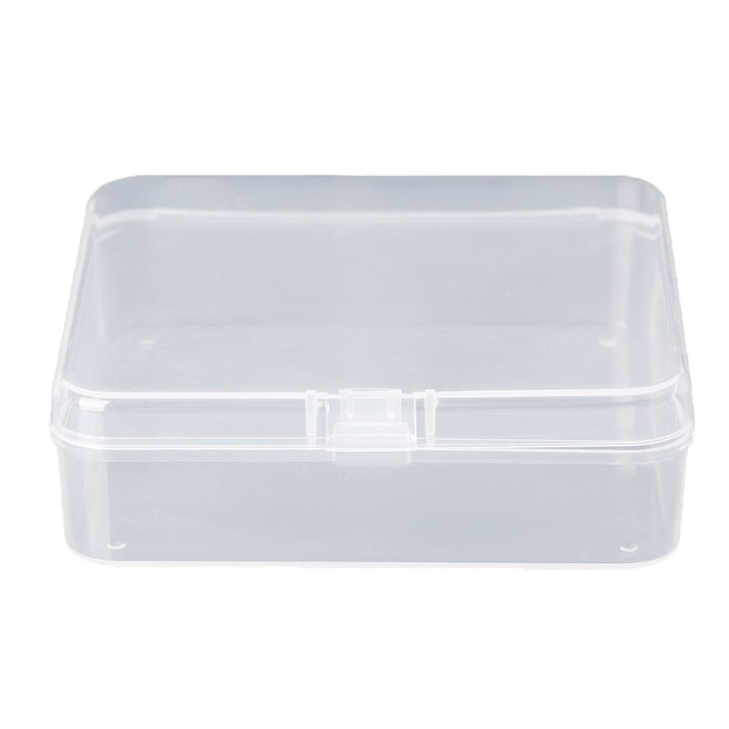 Vierkante doorzichtige plastic sieraden opbergdozen kralen knutseldoos containers: 3.1 3.1 1.5cm