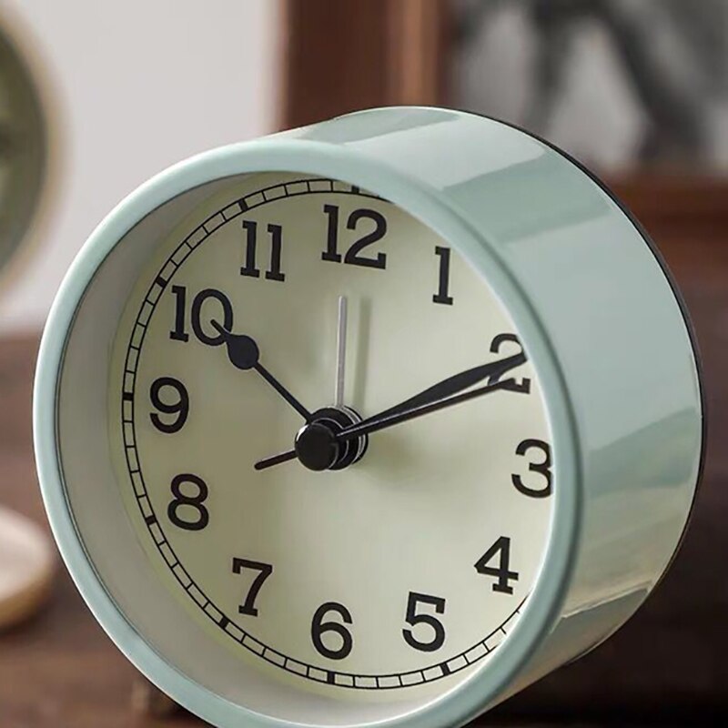 Nordic style alarm clock Simple students with bedroom bedside mute modern personality lazy desktop small alarm clock