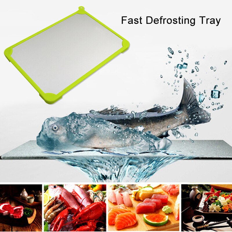 Fast Defrosting Tray Frozen Food Meat Fruit Quick Defrosting Plate Board Thaw Kitchen Steak Meat Defrosting Tool