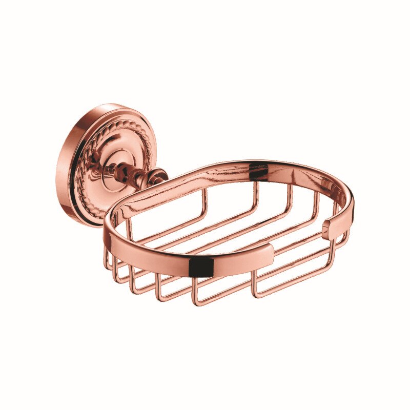 Accessoires de salle de bain en or Rose, ensemble de porte-savon en laiton, porte-papier de toilette: Soap box