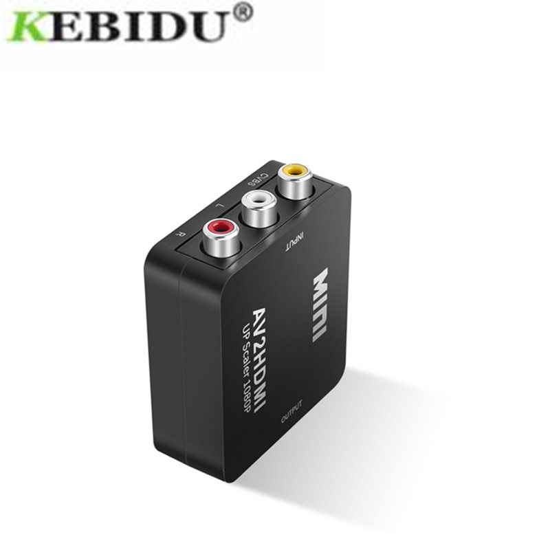 HD 1080P AV to HDMI-compatible Converter AV 3RCA Adapter Composite CVBS to HDMI-compatible AV2HDMI Audio Converter