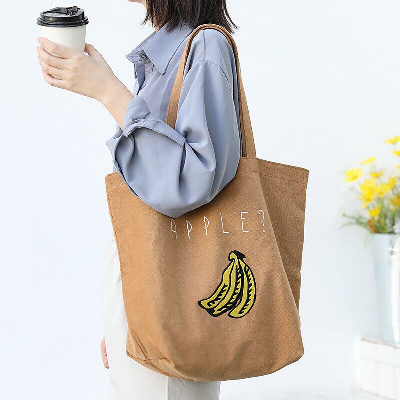 Grote canvas handtas, eenvoudige katoenen tas met grote capaciteit voor vrouwen, herbruikbare boodschappentas, shopper, hobo: Bruin