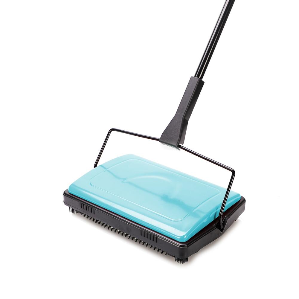 Eyliden Carpet Sweeper Cleaner for Home Office Low Carpets Rugs Undercoat Carpets Pet Hair Dust Scraps Small Rubbish Cleaning: Blue