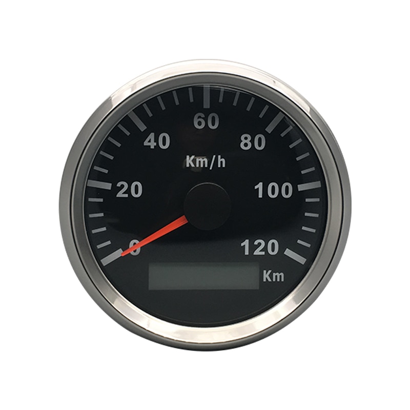 Velocímetro GPS Universal de 85mm, odómetro con indicador de velocidad de 120 km/h, con luz trasera roja, ATV, UTV, motocicleta, barco, Buggy, 12V/24V,