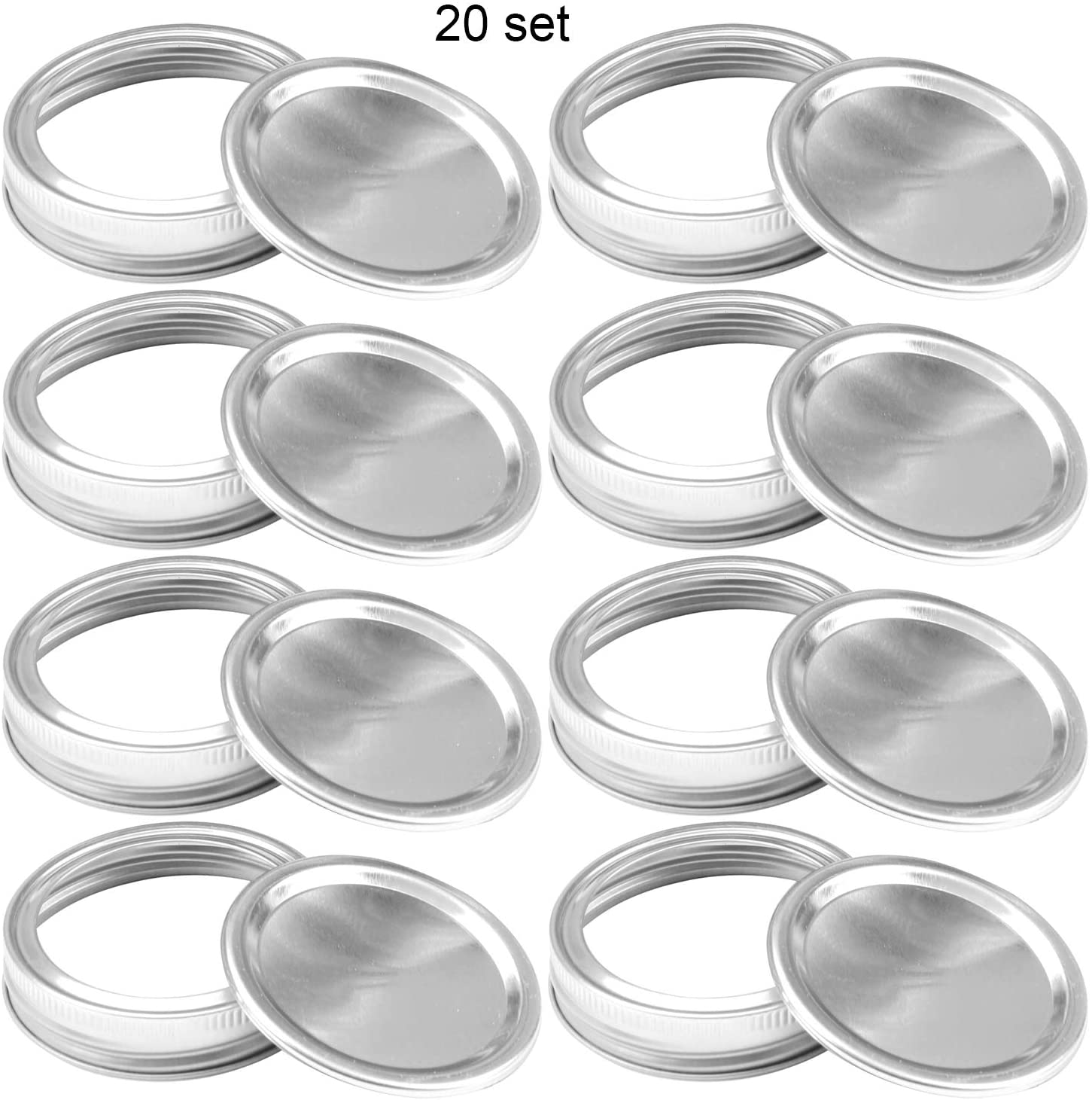 20Pcs/set Anti-Rust Canning Lids Wide Mouth Lids for Mason Jar Canning Lids Storage Canning Lids 86mm Kitchen Drinks Fresh Bands: Default Title