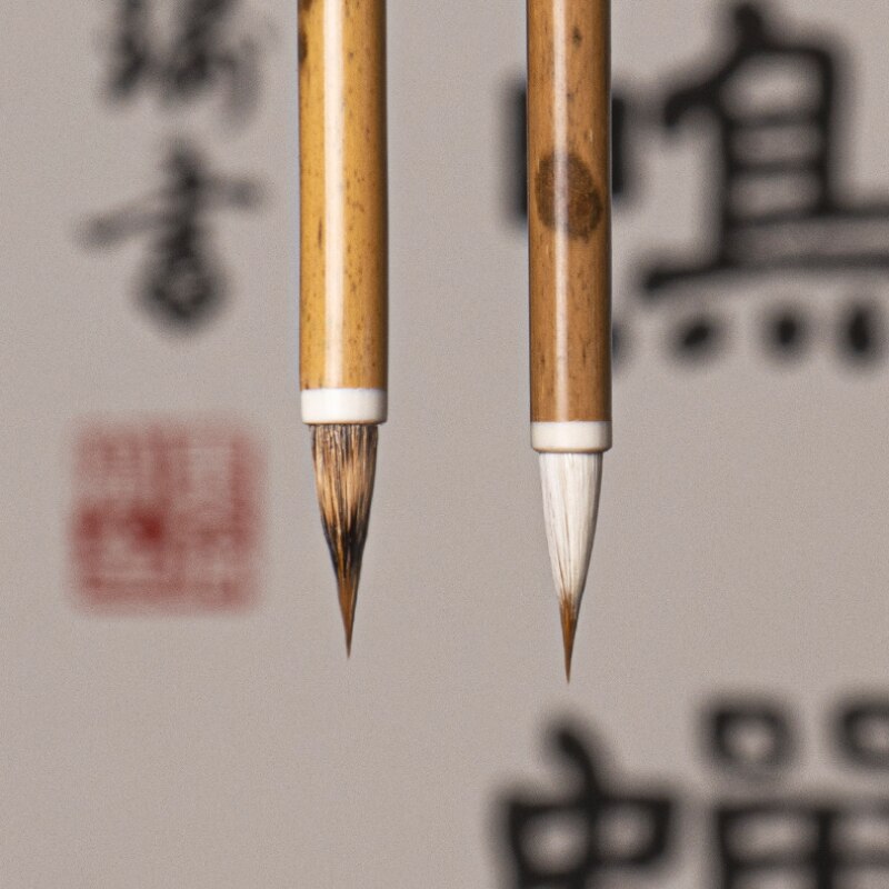 Small Regular Script Brush Pen Purple Rabbit Hair Weasel Woolen Multiple Hair Calligraphy Brush Chinese Painting Pen Caligrafia