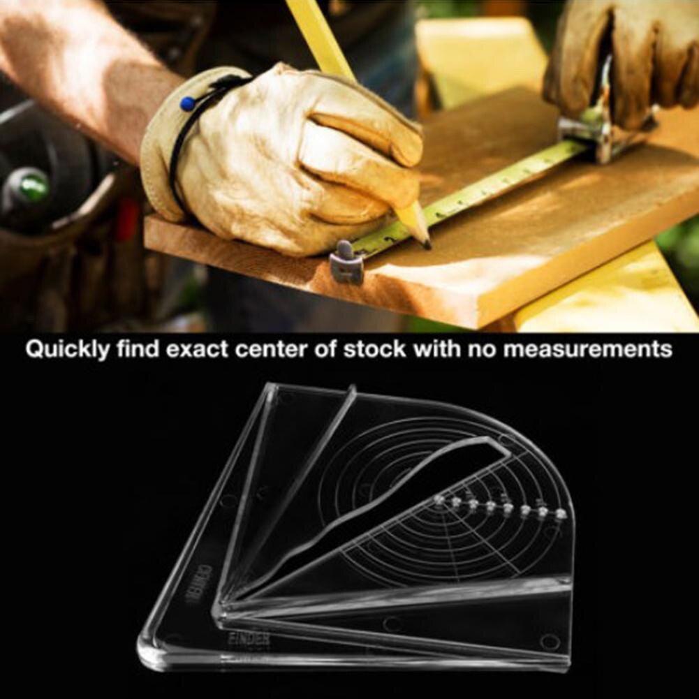 Center Finder For Square Octagon Layout Tool Time Saving Clear Woodworking Measurement Practical Plastic