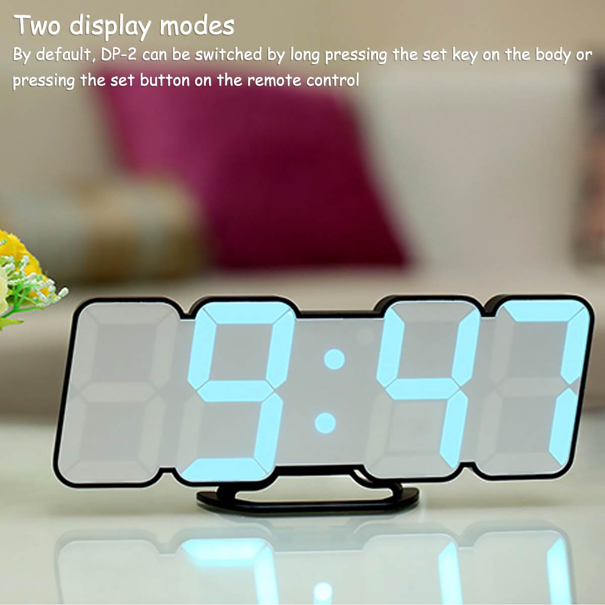 Digital Wall Clock Large Time 3D LED Alarm Date Temperature Nightlight Table Desk Watch Home Decorate Hang Electronic Clocks