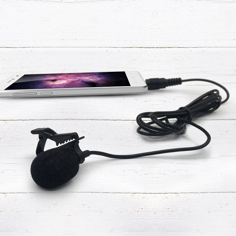 3.5mm Mini Jack Clip-on Lapel Microphone Lavalier Handsfree Microphones Wired Mic for Speaking Speech Phone Condenser Microfone