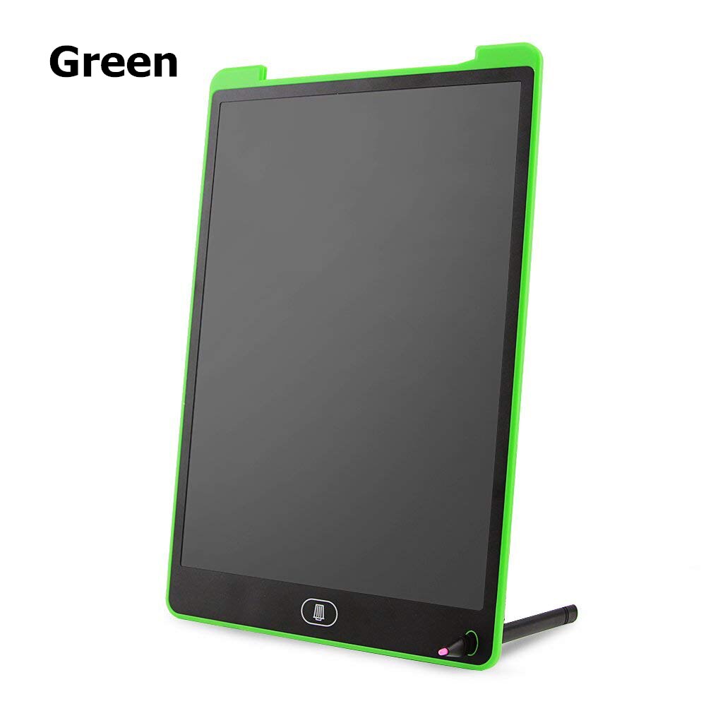 12 inch Portable Smart LCD Writing Tablet Electronic Notepad Drawing Graphics Tablet Board with Stylus Pen with Button Batter: Green