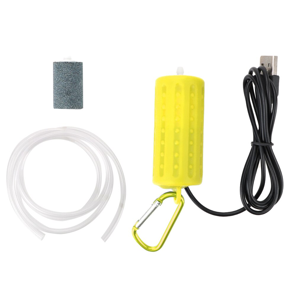 Mini usb aquarium aquarium zuurstof luchtpomp dempen energiebesparende benodigdheden aqua terrarium filter aquarium accessoires: Geel