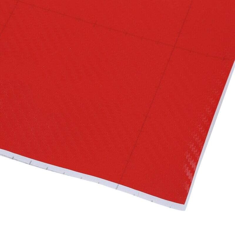 DIY 30x127 3D Carbon Fiber Decal Vinyl Film Wrap Roll Adhesive Car Sticker Sheet Red