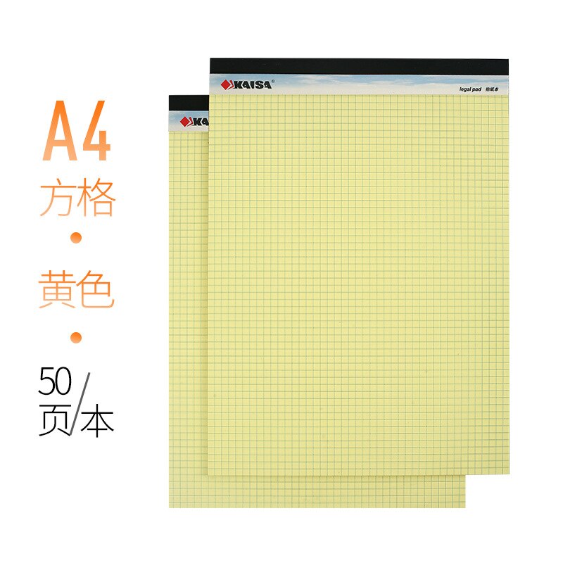 Book Kaisa Vitas writepads American Laptop A4 Writing Pads Tearable Grid Noteboy Notebook Vertical: A4 Grid 6 Copies Yellow  Non Thickened Base Plate 
