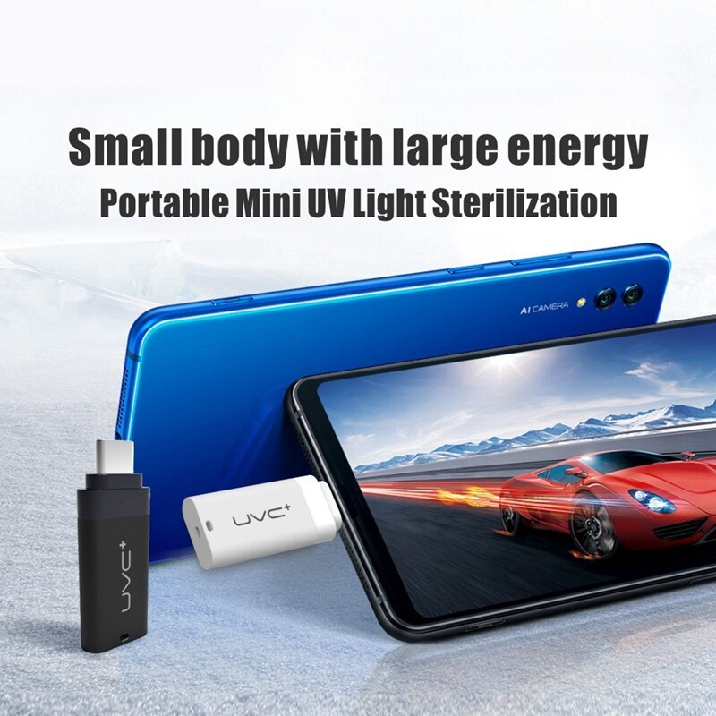 Mini USB Luz germicida ultravioleta DC5V teléfono celular UVC LED para IOS