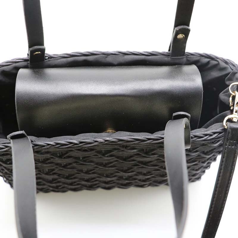 sac en paille de chameau noir sac à bandoulière en rotin naturel sacs à main de plage tissage sac à bandoulière fait main