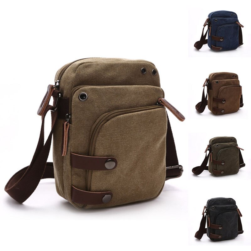 Bolso de lona resistente al desgaste para hombre, bandolera de hombro de urbana, bolso portátil de viaje, versión coreana