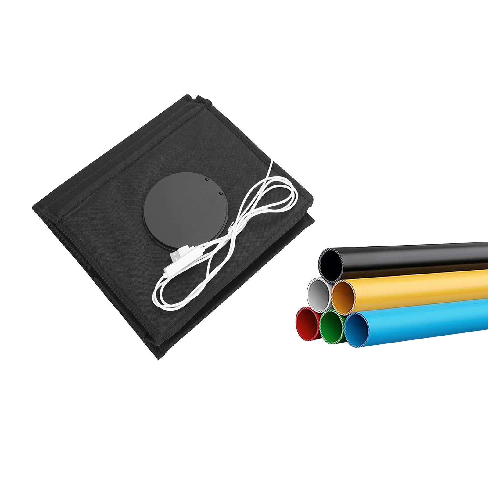 25 X 25cm Portable Mini Photography Light Box Integrated Light Tent with 6 Backdrops USB Power Supply