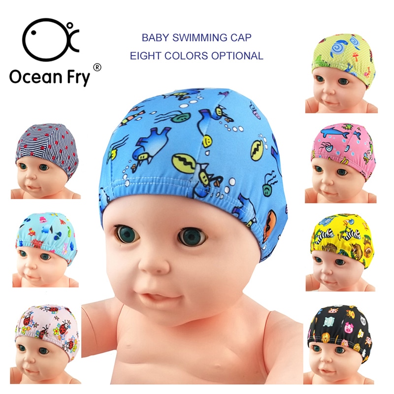 Baby nyfødte søde svømning hætter 0-6y spædbarn tegneserie trykte svømmehatte badning vandtætte hætter til børn drenge piger pool