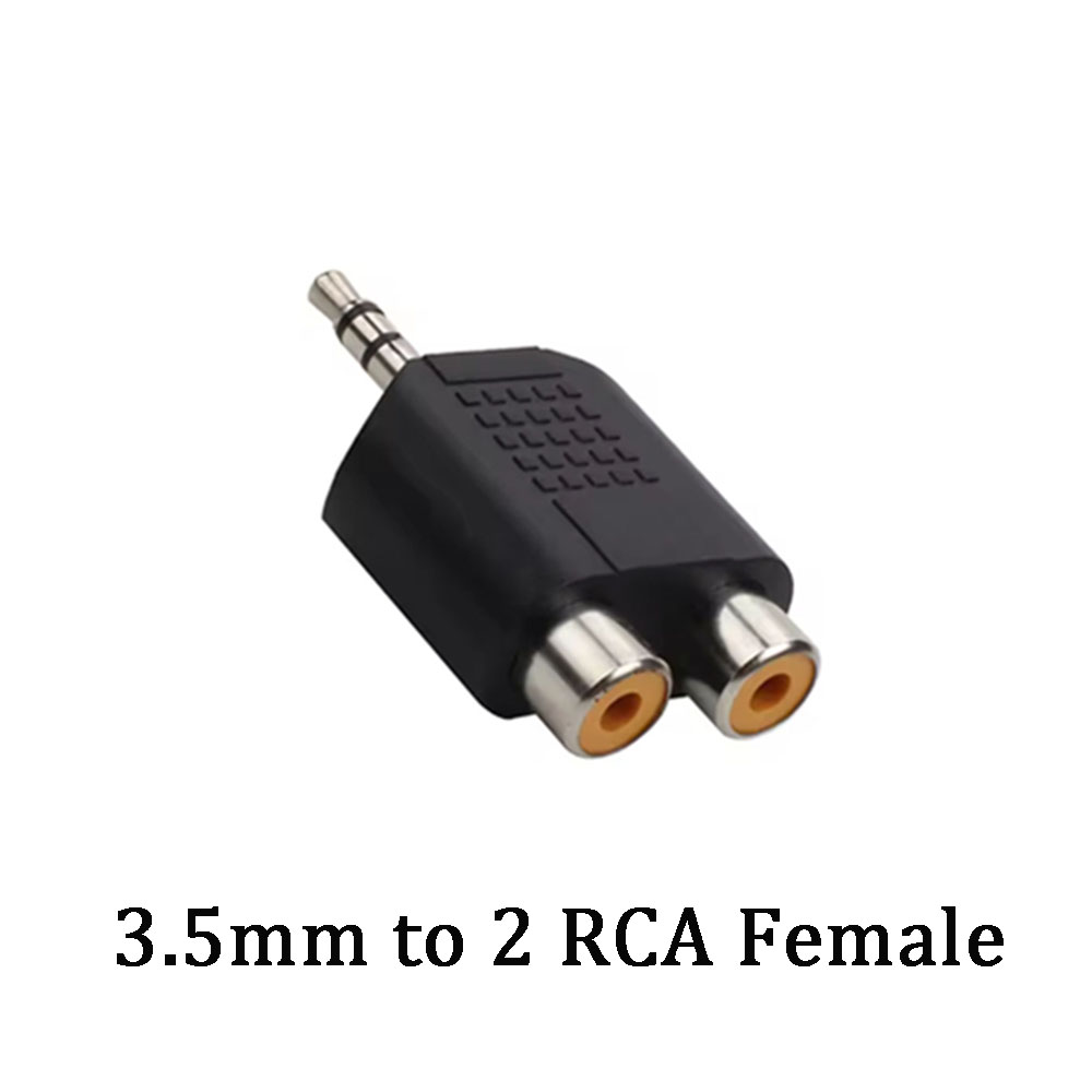 RCA-Kabel, 3,5-mm-Klinkenstecker, Stereo-Audiokabel auf 2 RCA-Buchse, Buchse auf Stecker auf Kopfhörer, AUX-Y-Adapter für DVD-Verstärker: Armee Grün
