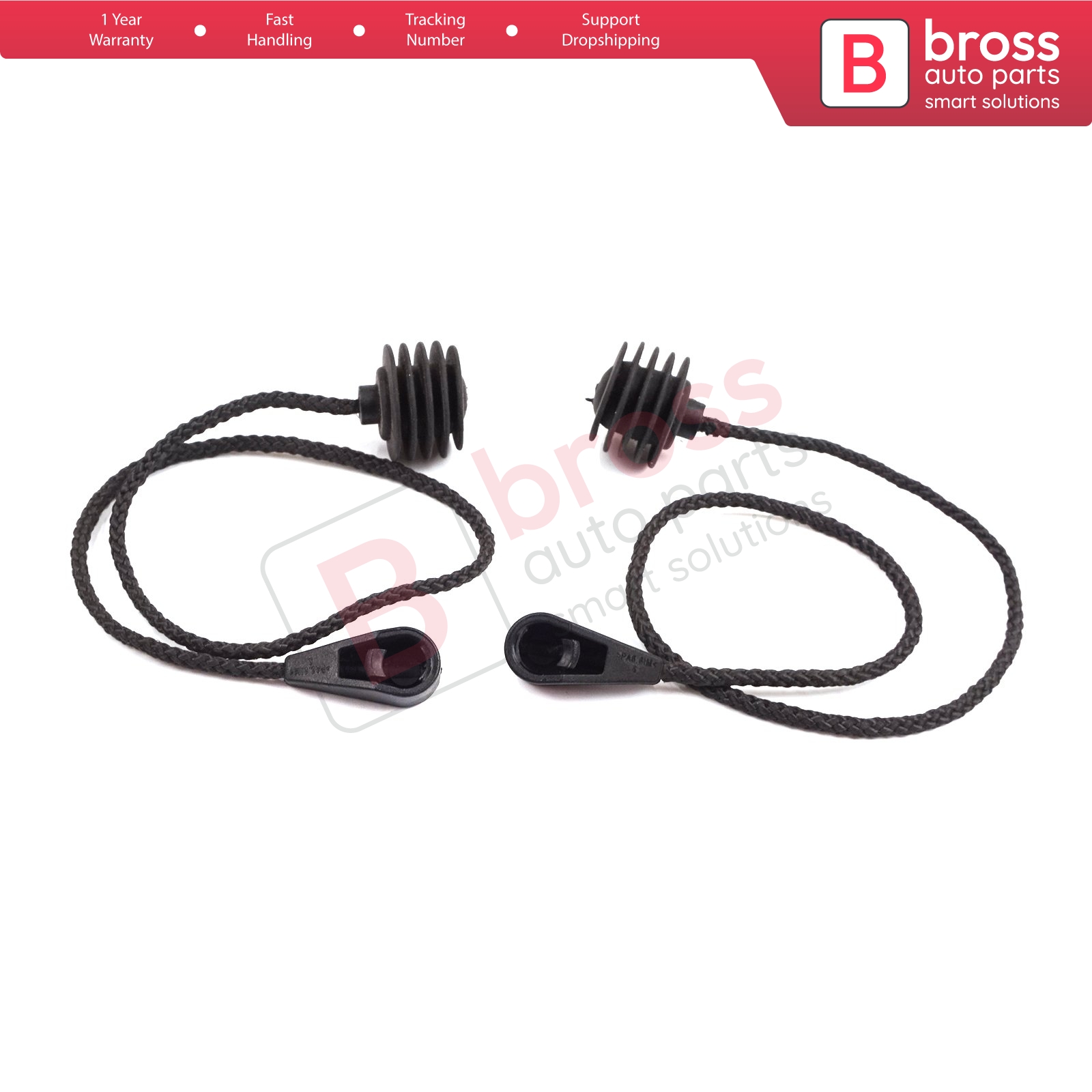 BDP1215 2 Pcs Trunk Rear Parcel Shelf String Cord Retaining Strap 7356378450E for Fiat Egea Tipo 356H 357H Hatchback -On