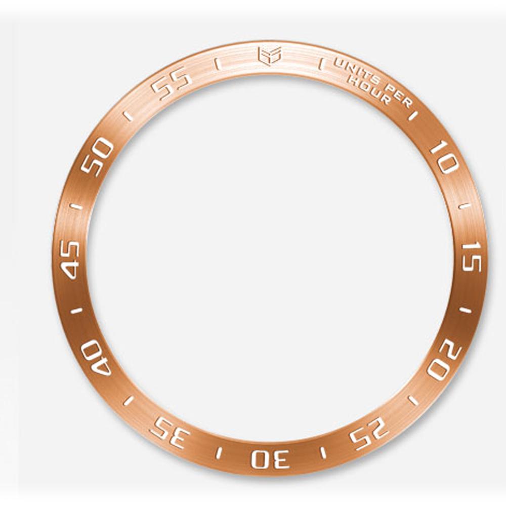 Obudowa ze stali nierdzewnej smartwatch do Samsung Galaxy Watch 3 45mm 41mm tarcza Bezel pierścień samoprzylepna ochrona przed zarysowaniem metalowa obudowa: A  rose gold / Galaxy Watch3 45mm