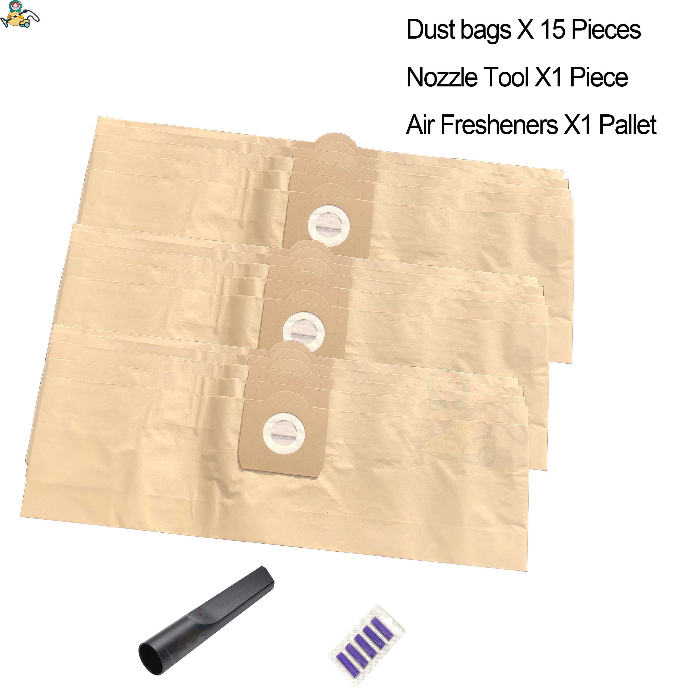 Sacchetto di polvere per Karcher WD3 borse WD3.500P SE 4001 A2204 6.959-130 WD5.800 WD3.800 M WD 3.200 sacchetti di polvere: KAR-DB-15rosa