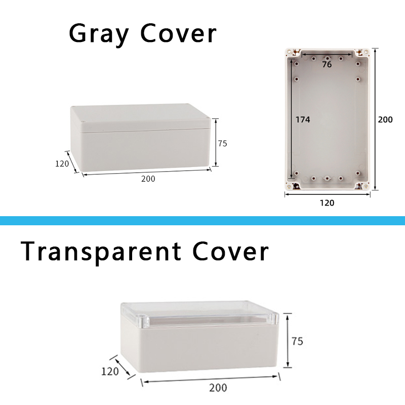 IP67 Waterproof Junction Box F Series Plastic Outdoor ABS Sealed Wiring Junction Enclosure for Electrical Instrument Project
