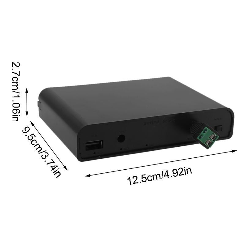 Usb dc 12v saída 6x18650 baterias ups diy power bank para celular roteador led