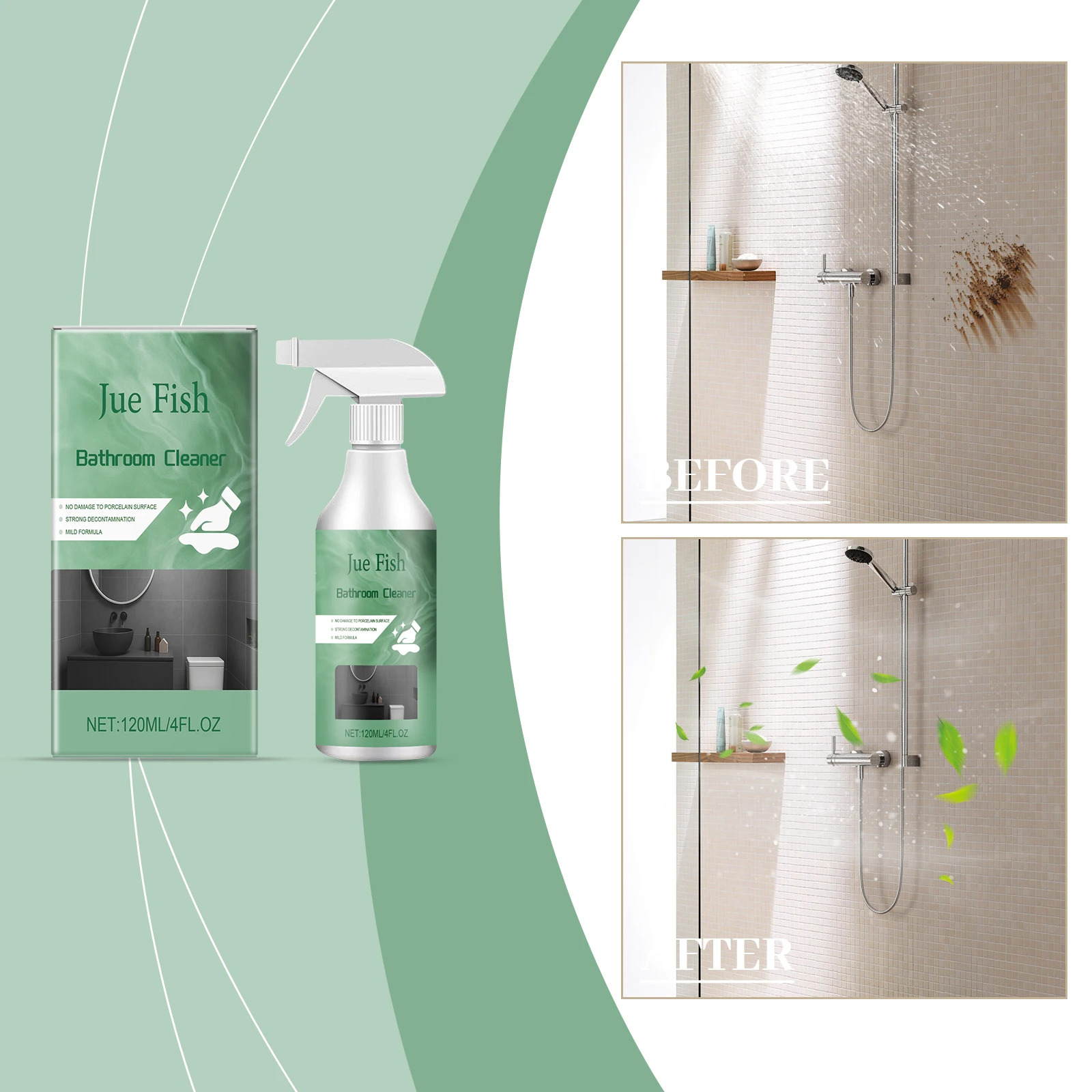 Limpiador multifuncional para baño, desengrasante y escala para el hogar, pulverizador multiusos para manchas difíciles, limpiador de inodoro con ácido oxálico