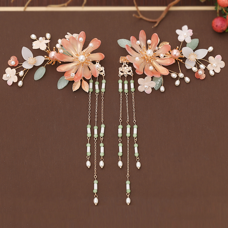 Han Chinese Kleding Accessoires Een Paar Hairclips Fringe Side Clip Haarspeld Antieke Haarspeld Hoofd Accessoires Oude Kostuum: 12