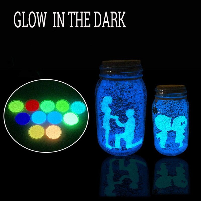 1 Bag Glow In The Dark Light Sand Luminous Toys for Children Particle Bright Sand Blue Fluorescent Toys for DIY Wishing Bottle