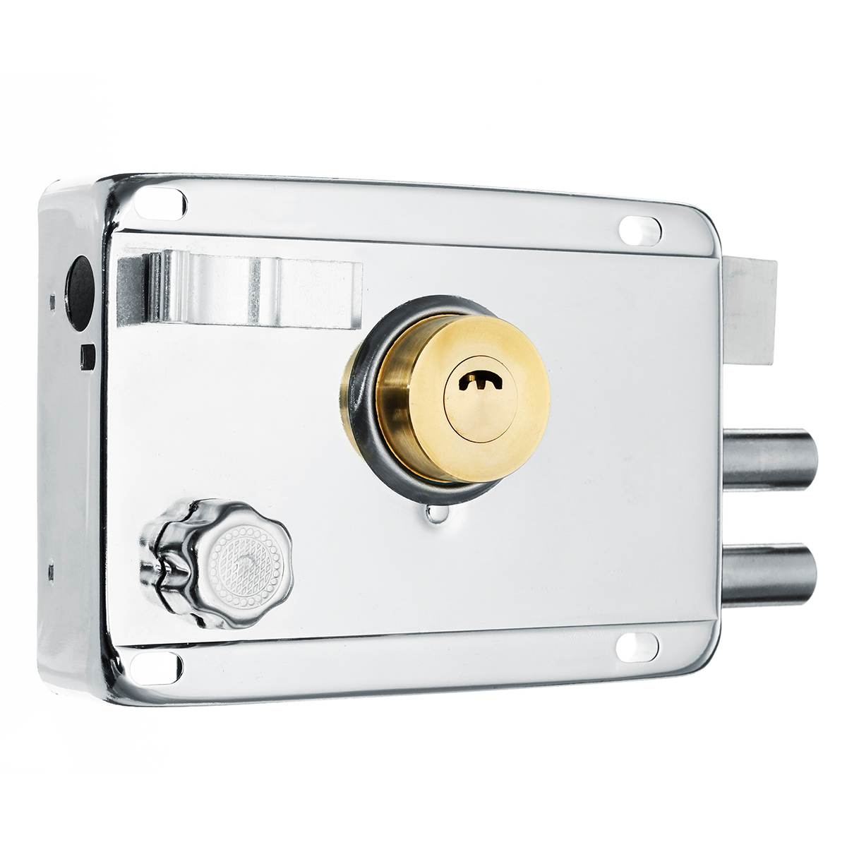 Fechadura da porta de madeira do fechamento da porta do anti-roubo da segurança exterior dos fechos da porta do ferro do fechamento do seguro múltiplo para a mobília da porta ferragem 4 tipos: L without deadbolt